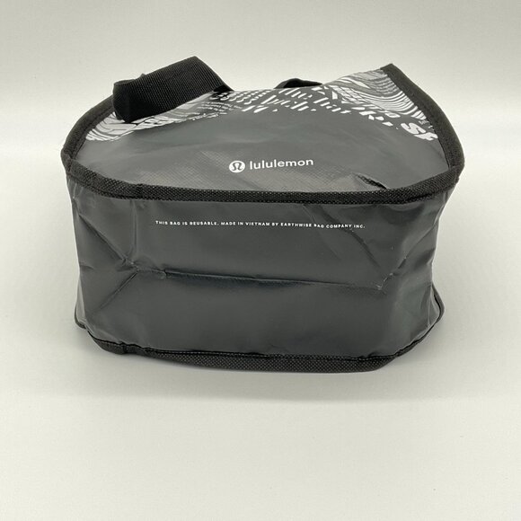 Lululemon Small Black White Logo Reusable Tote Bag - Picture 5 of 7